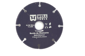 DISCO DE CORTE COM BORDA DE DIAMANTE 115X1,4X22,23mm LINHA PRO PARA FERRO