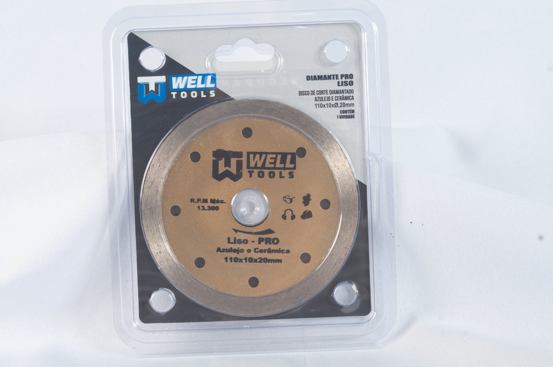 DISCO DE CORTE DIAMANTADO LISO 110X10X20mm LINHA PRO PARA AZULEJO E CERÂMICA
