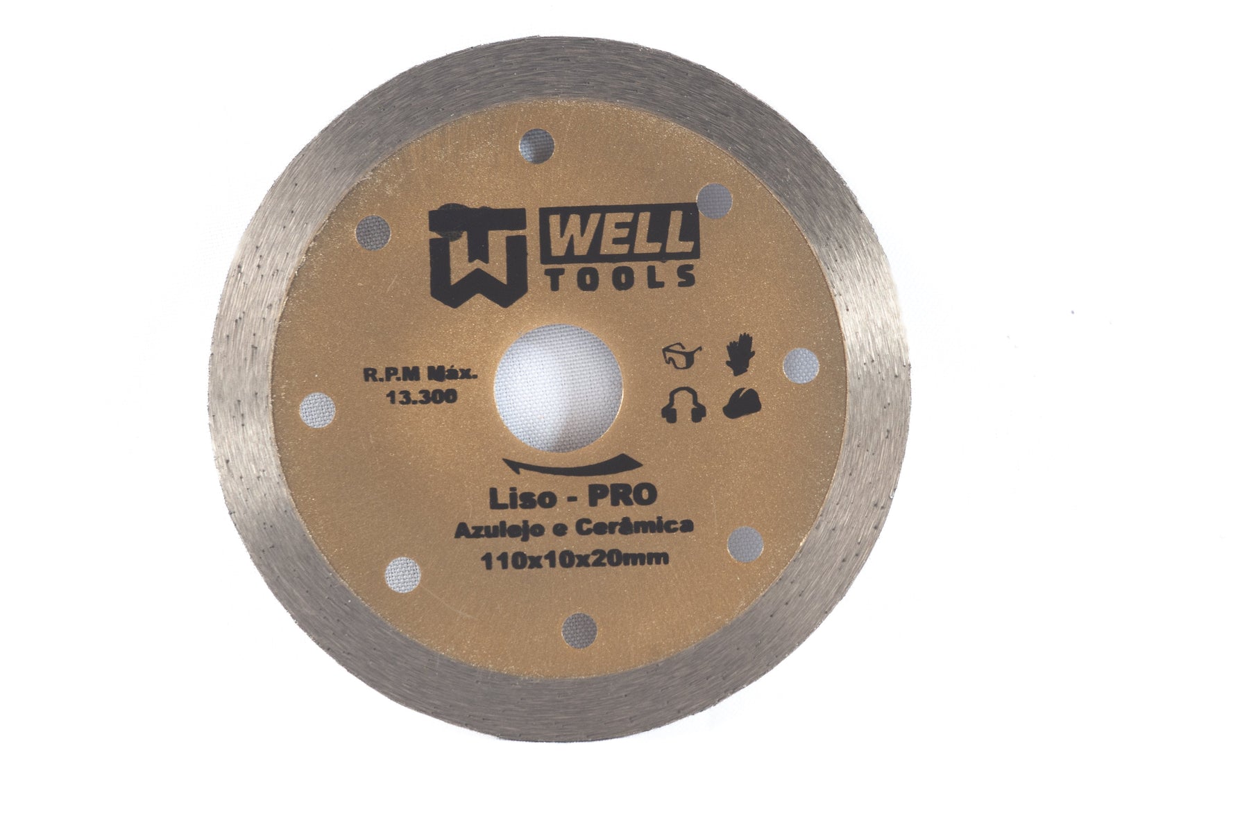 DISCO DE CORTE DIAMANTADO LISO 110X10X20mm LINHA PRO PARA AZULEJO E CERÂMICA