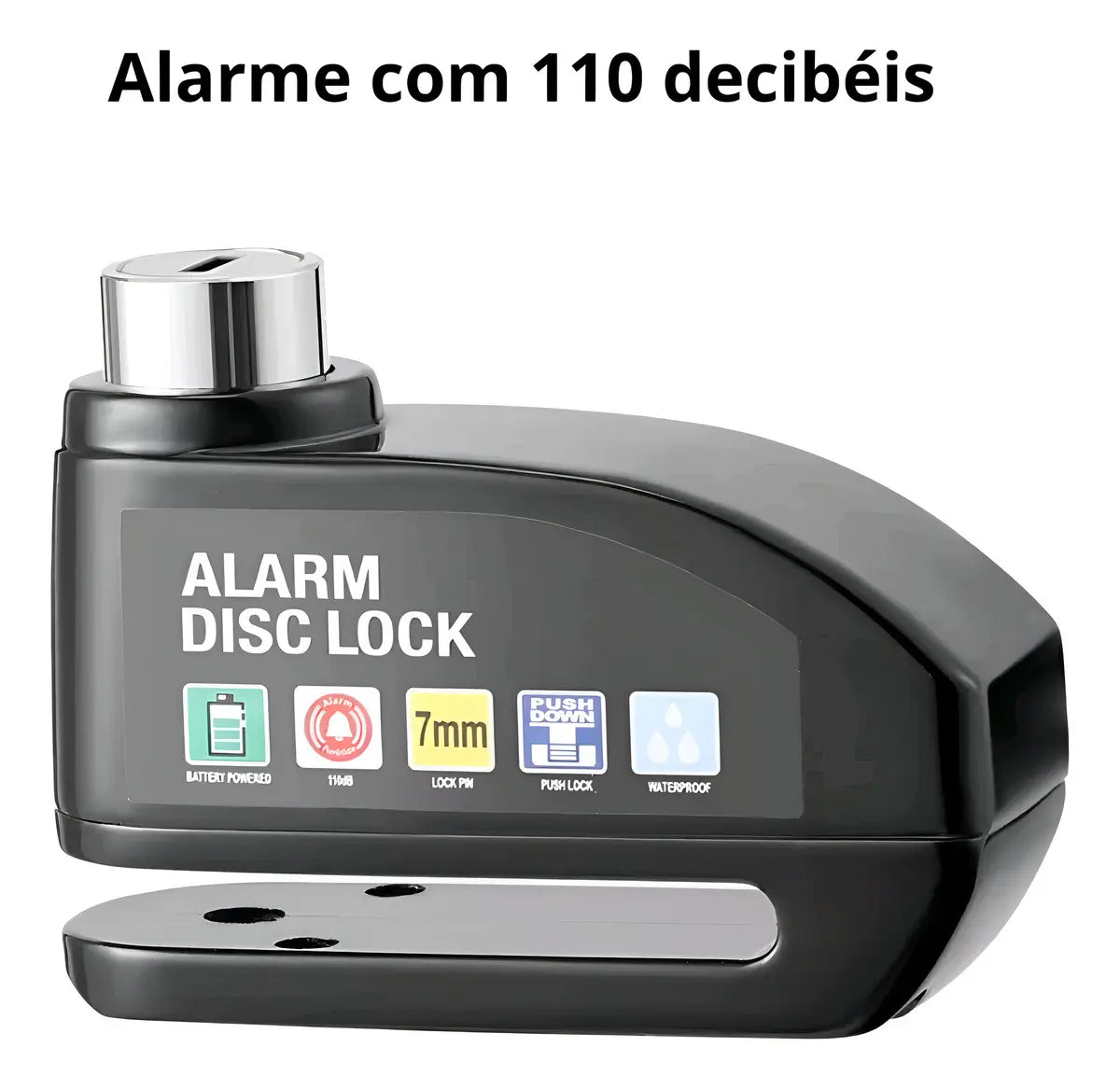 Trava de Disco Antifurto com Alarme 110dB em Alumínio à Prova d'Água para Moto e Bike – Well Tools®