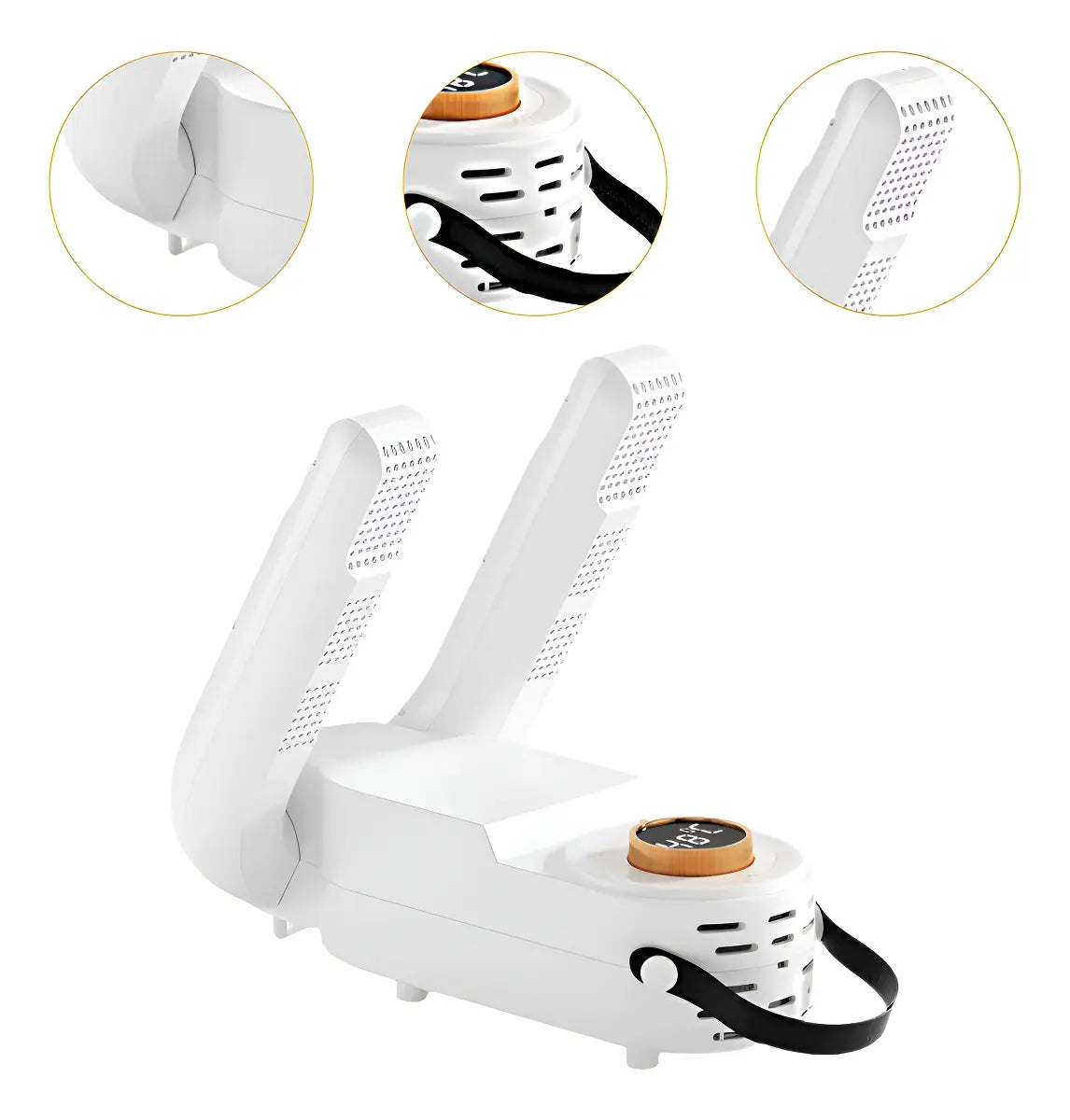 Secador de Sapatos Elétrico Dobrável 220V com Aquecimento, Tela Touch e Temporizador – Well Tools®