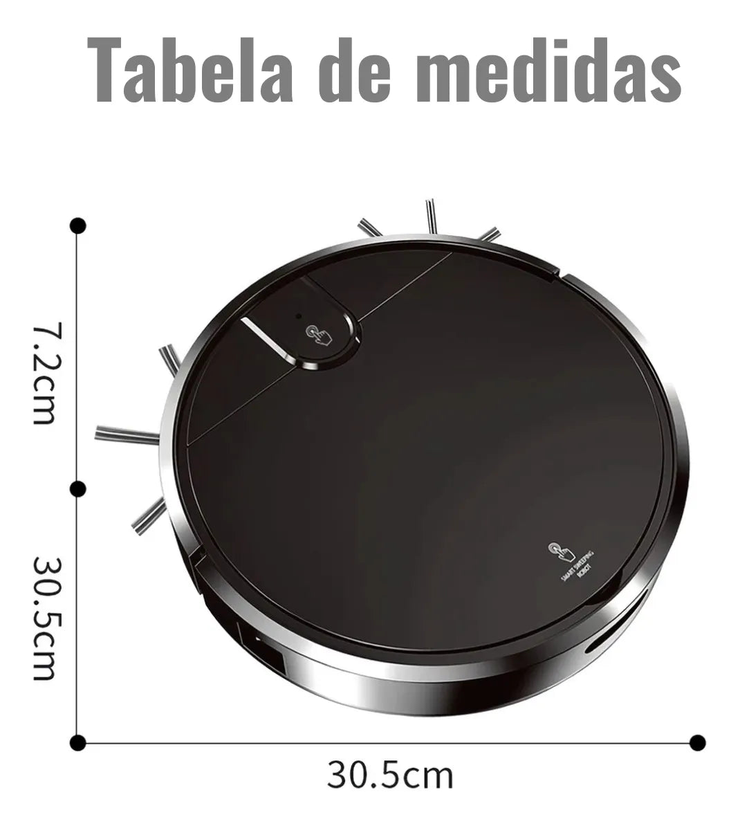 ASPIRADOR ROBÔ INTELIGENTE 3 EM 1 – VARRE, ASPIRA E PASSA PANO - WELL TOOLS®