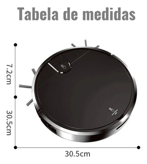 ASPIRADOR ROBÔ INTELIGENTE 3 EM 1 – VARRE, ASPIRA E PASSA PANO - WELL TOOLS®