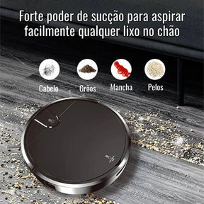 ASPIRADOR ROBÔ INTELIGENTE 3 EM 1 – VARRE, ASPIRA E PASSA PANO - WELL TOOLS®