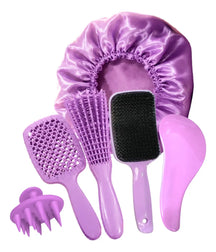 Kit 5 Escovas Cabelo + Touca de Cetim - Well Tools®