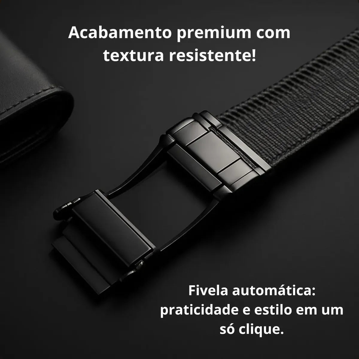 Cinto Masculino Couro Sintético com Fivela Automática - Well Tools®