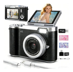 Câmera Retrô Digital 8X Zoom HD com Tela Flip LED 2,4" - Well Tools®