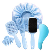 Kit 5 Escovas Cabelo + Touca de Cetim - Well Tools®