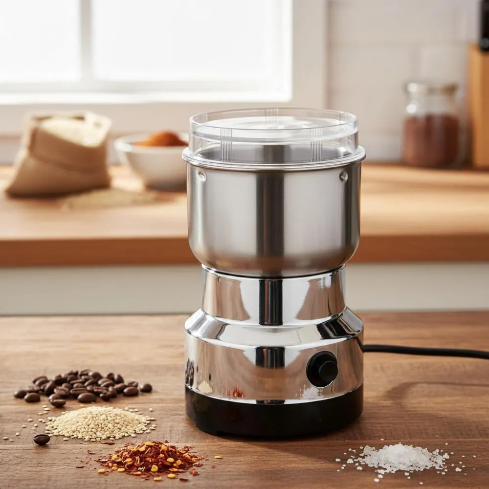Moedor De Café Grãos 8 Lâminas Triturador Aço Inox Elétrico - Well Tools®