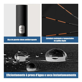 Guarda-Chuva Automático Grande 12 Hastes UV Reforçado Dobrável - Well Tools®