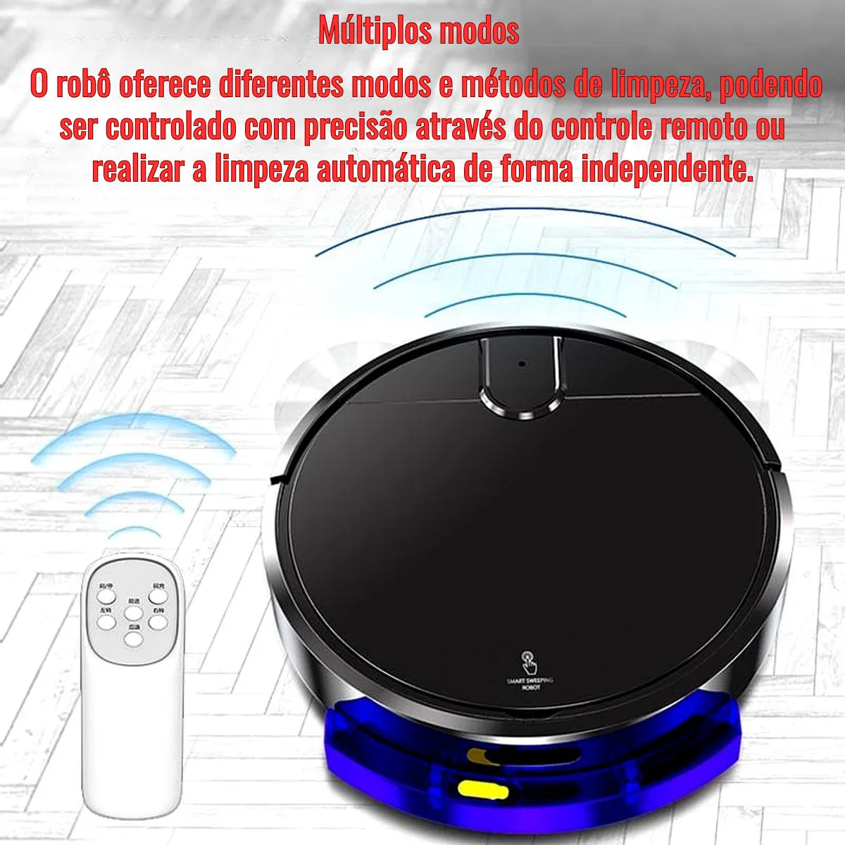 ASPIRADOR ROBÔ INTELIGENTE 3 EM 1 – VARRE, ASPIRA E PASSA PANO - WELL TOOLS®