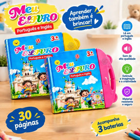 Livro Interativo Infantil com Som e Toque – Aprendizagem Bilíngue Português/Inglês Multitemas – Well Tools®