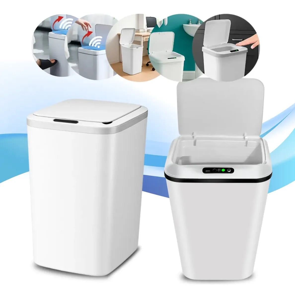 Lixeira Inteligente Automática 16L com Sensor Recarregável - Well Tools®
