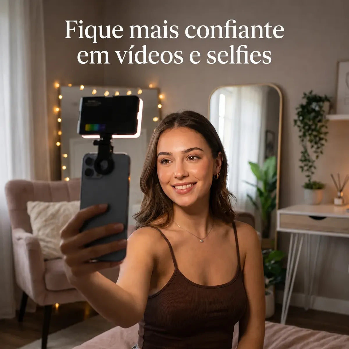 Luz LED RGB Portátil para Celular e Câmera 2700-6500K CRI95 1800mAh - Well Tools®