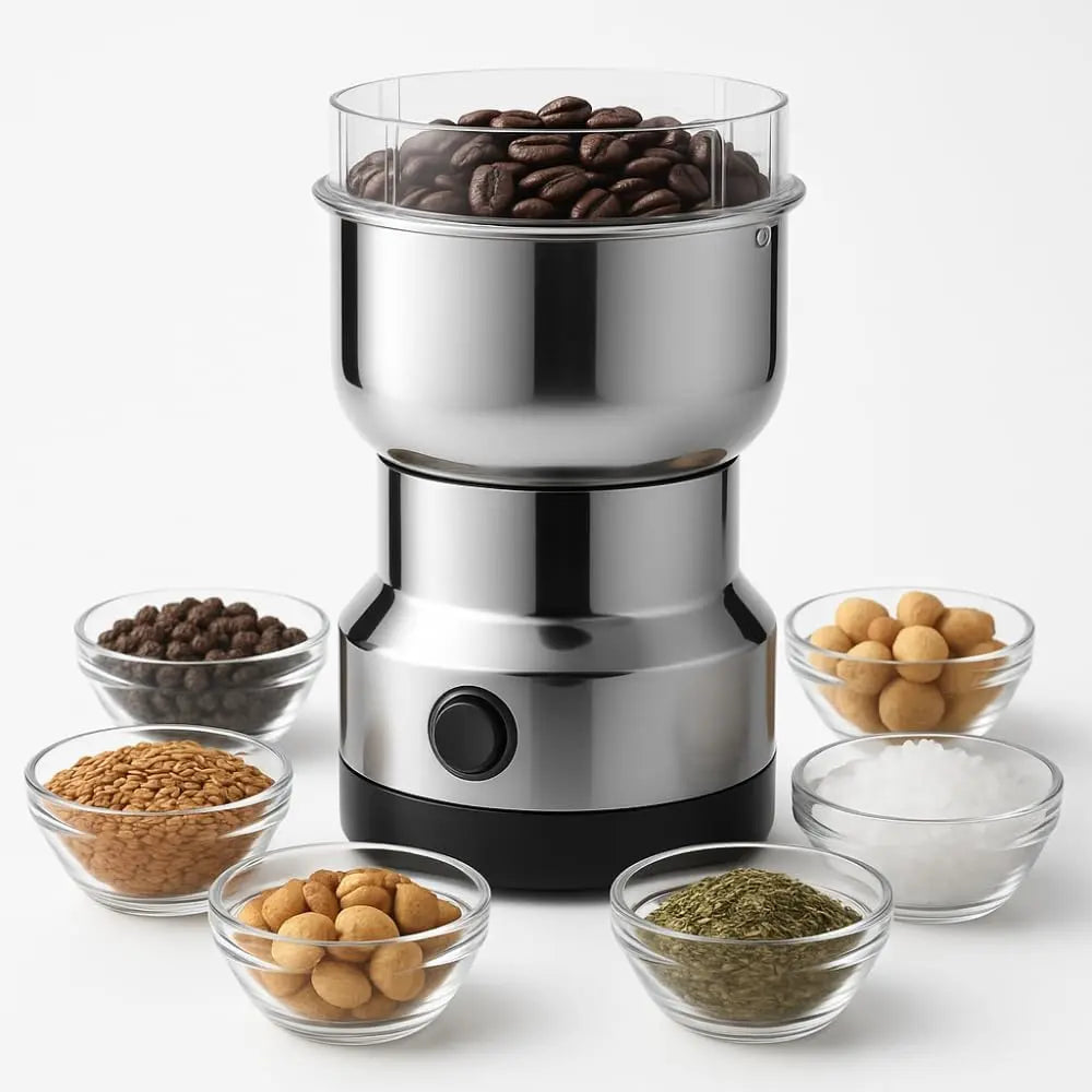 Moedor De Café Grãos 8 Lâminas Triturador Aço Inox Elétrico - Well Tools®