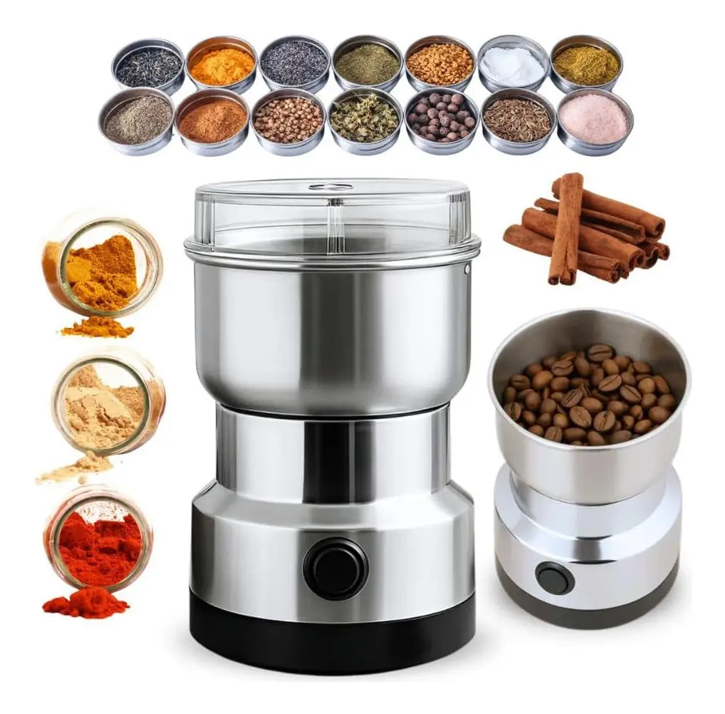 Moedor De Café Grãos 8 Lâminas Triturador Aço Inox Elétrico - Well Tools®