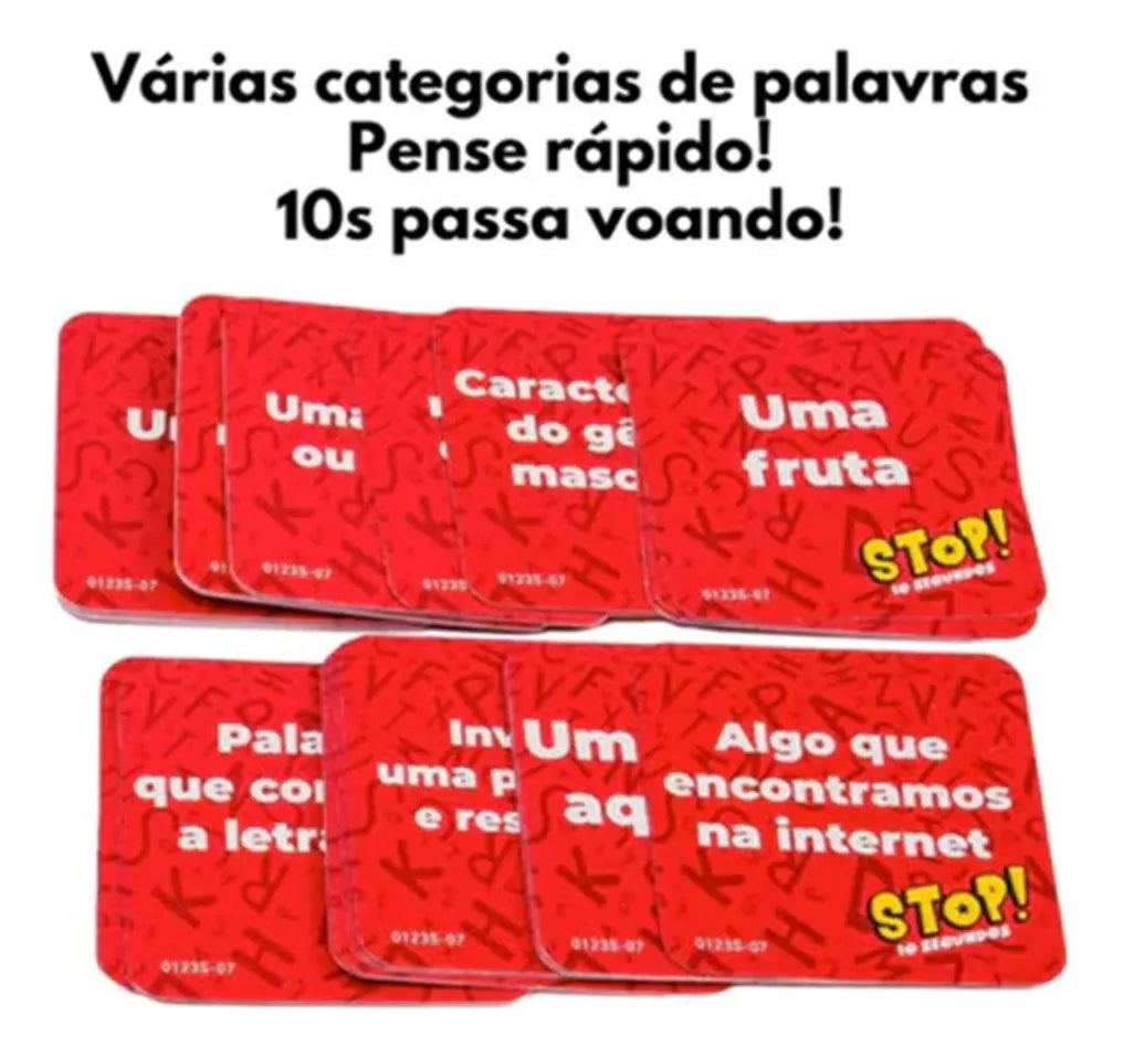 Jogo de Tabuleiro Educativo 10 Segundos Vermelho e Azul - Well Tools®