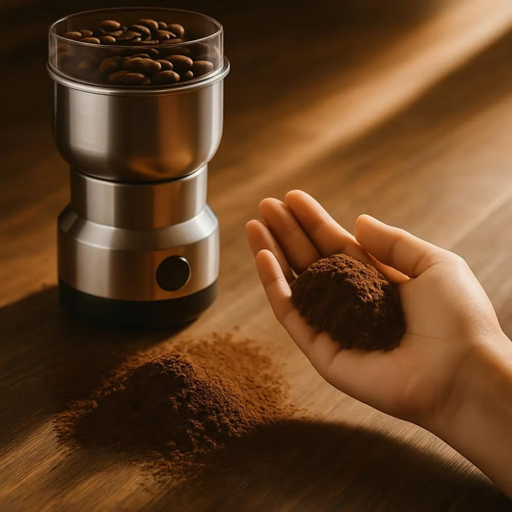 Moedor De Café Grãos 8 Lâminas Triturador Aço Inox Elétrico - Well Tools®