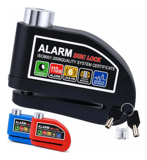 Trava de Disco Antifurto com Alarme 110dB em Alumínio à Prova d'Água para Moto e Bike – Well Tools®