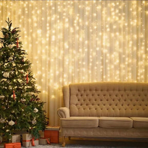Cortina de LED 320 Luzes 3x3m para Decoração de Natal, Festas e Casamentos – Well Tools®
