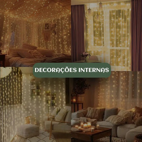 Cortina de LED 320 Luzes 3x3m para Decoração de Natal, Festas e Casamentos – Well Tools®