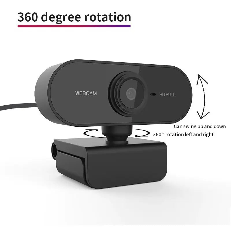 Webcam Full HD 1080p 2MP USB com Microfone Embutido - Well Tools®