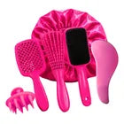 Kit 5 Escovas Cabelo + Touca de Cetim - Well Tools®