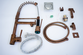 (KIT REFORMA ROSE GOLD) Torneira  + Ducha + Ralo Click