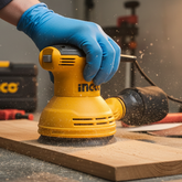 Lixadeira Lixa Orbital Rotativa Ingco 320w 5 Polegadas Cor Amarelo Frequência 60 Hz