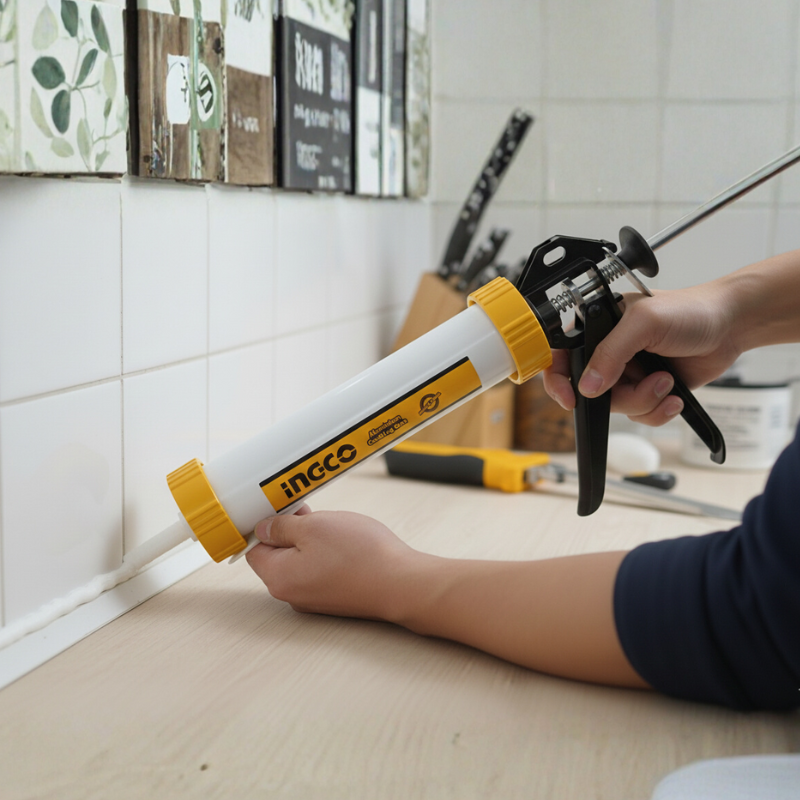 Aplicador De Silicone Tubular Alumínio 12 Ingco Hcg0112