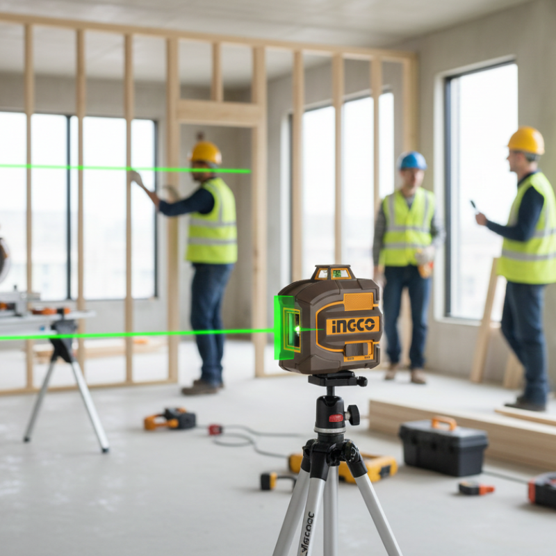 Nivel Laser 35 Metros Verde Profissional Ingco