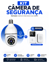Câmera de Segurança Full HD Wi-Fi 360° com Brinde – Well Tools®