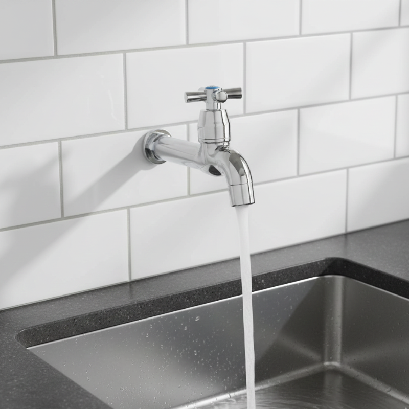 TORNEIRA ABS CROMADA DE 1/2" CRUZETA PARA COZINHA