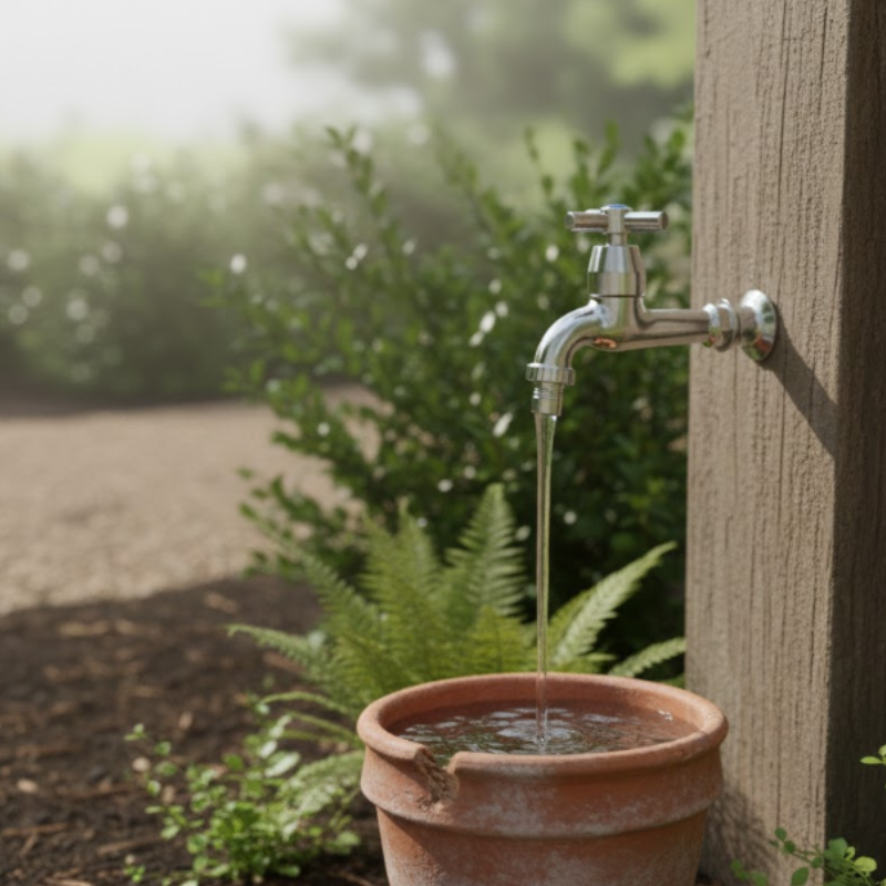 TORNEIRA ABS CROMADA DE 1/2" CRUZETA PARA JARDIM