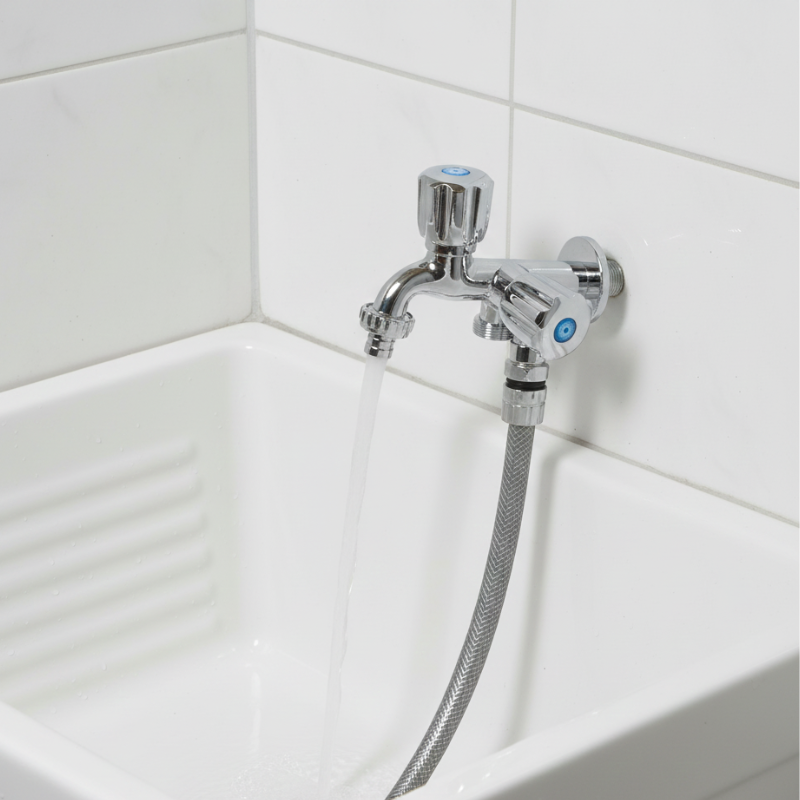 TORNEIRA ABS CROMADA DE 1/2"X3/4" PARA TANQUE E MÁQUINA