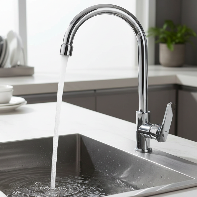 TORNEIRA ABS CROMADA MODELO U ÁGUA FRIA PARA COZINHA