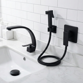 (KIT LAVATÓRIO PRETO)  Torneira + Ducha + Ralo Click