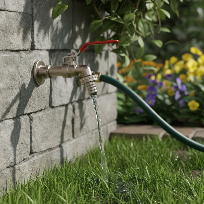 TORNEIRA ZAMAC ESFERA PARA JARDIM