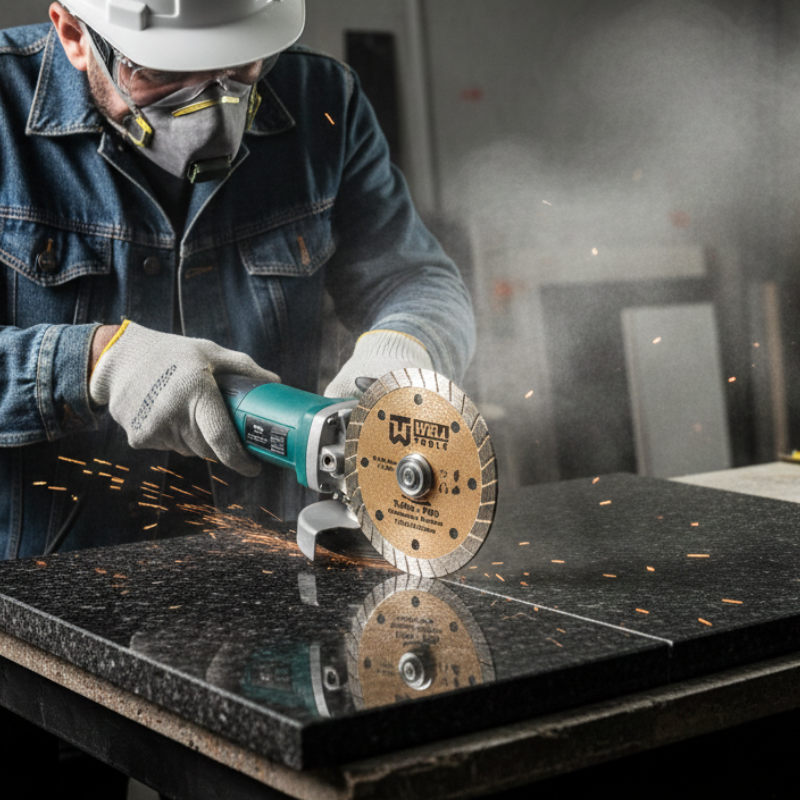 DISCO DE CORTE DIAMANTADO TURBO 110X10X20mm LINHA PRO PARA MÁRMORE E GRANITO