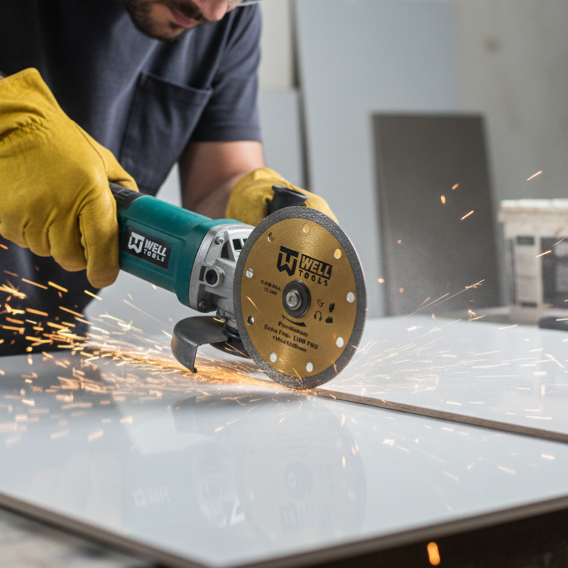 DISCO DE CORTE DIAMANTADO LISO EXTRA FINO 110X8X20mm LINHA PRO PARA PORCELANATO