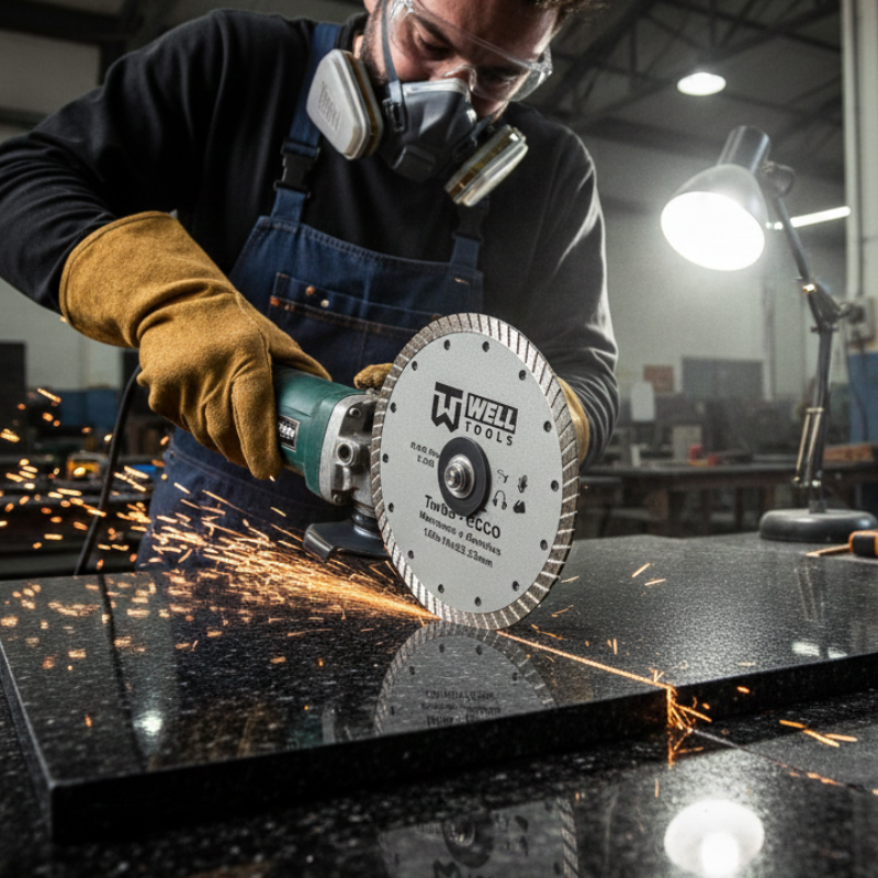 DISCO DE CORTE DIAMANTADO TURBO 180X10X22,23mm LINHA ECCO PARA MÁRMORE E GRANITO