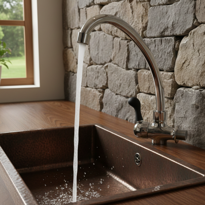 TORNEIRA ABS CROMADA MODELO J ÁGUA FRIA PARA COZINHA