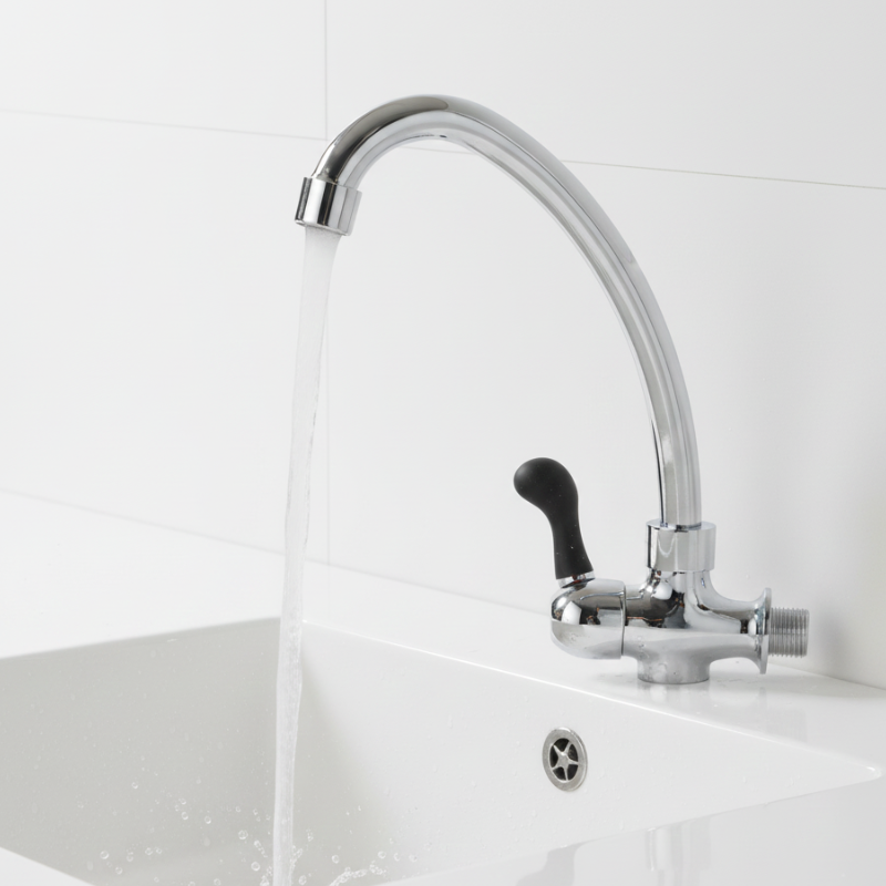 TORNEIRA ABS CROMADA MODELO J ÁGUA FRIA PARA COZINHA