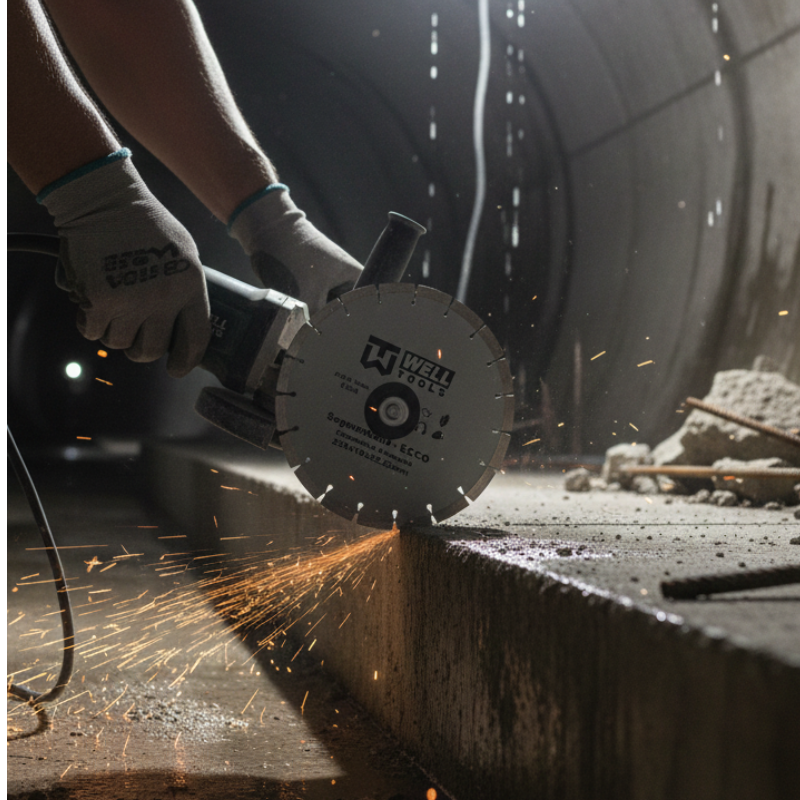 DISCO DE CORTE DIAMANTADO SEGMENTADO 230X10X22,23mm LINHA ECCO PARA CONCRETO E ALVENARIA