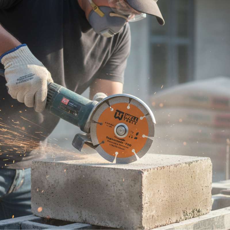 DISCO DE CORTE DIAMANTADO SEGMENTADO 110X10X20mm LINHA PRO PARA CONCRETO E ALVENARIA