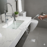 (KIT REFORMA CROMADO) Torneira  + Ducha + Ralo Click