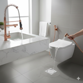 (KIT REFORMA ROSE GOLD) Torneira  + Ducha + Ralo Click