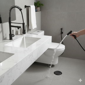 (KIT REFORMA PRETO) Torneira  + Ducha + Ralo Click