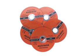 KIT 10 DISCOS DE CORTE DE AÇO/INOX 115X1X22,23mm PARA FERRO