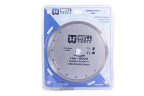 DISCO DE CORTE DIAMANTADO LISO 230X10X22,23mm LINHA ECCO PARA AZULEJO E CERÂMICA